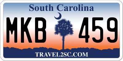SC license plate MKB459