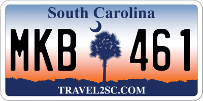 SC license plate MKB461