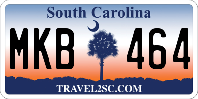 SC license plate MKB464