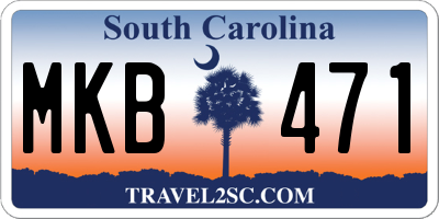 SC license plate MKB471