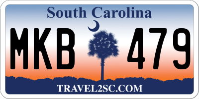 SC license plate MKB479
