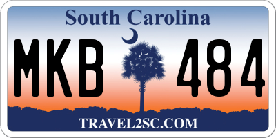SC license plate MKB484