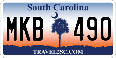 SC license plate MKB490
