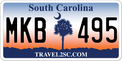 SC license plate MKB495