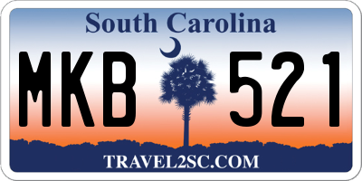 SC license plate MKB521