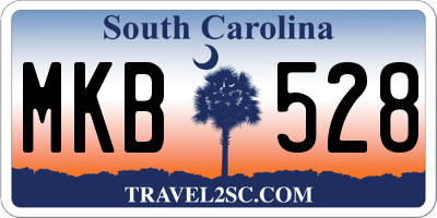 SC license plate MKB528