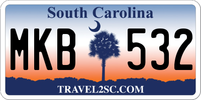 SC license plate MKB532