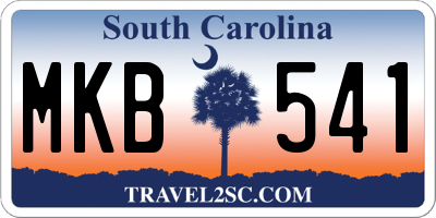 SC license plate MKB541