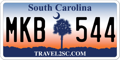 SC license plate MKB544