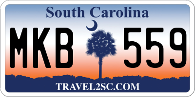 SC license plate MKB559