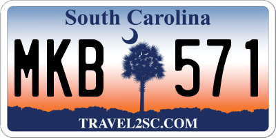 SC license plate MKB571