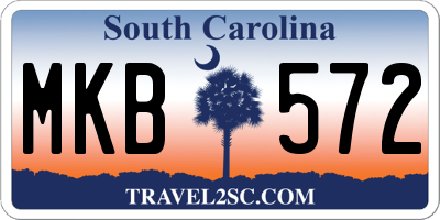 SC license plate MKB572