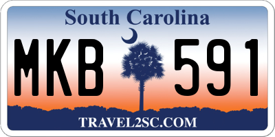 SC license plate MKB591