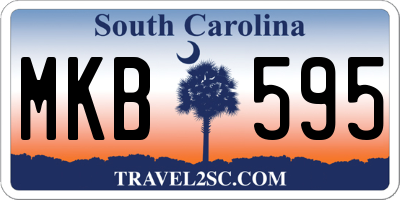 SC license plate MKB595