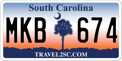 SC license plate MKB674