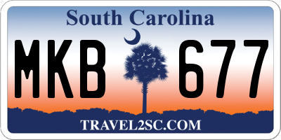 SC license plate MKB677