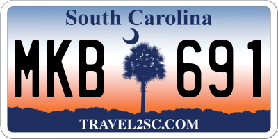 SC license plate MKB691
