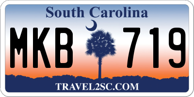 SC license plate MKB719