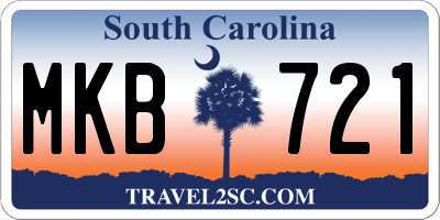SC license plate MKB721