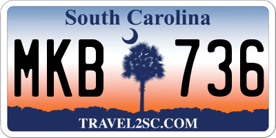 SC license plate MKB736