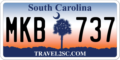 SC license plate MKB737