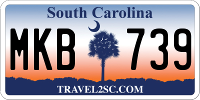 SC license plate MKB739
