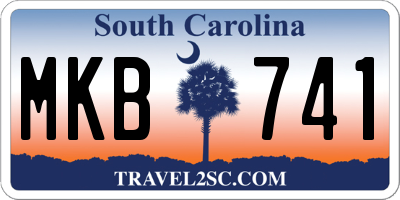 SC license plate MKB741