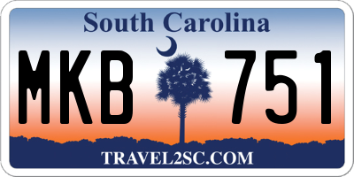 SC license plate MKB751
