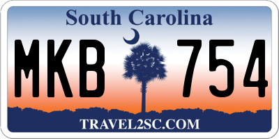 SC license plate MKB754