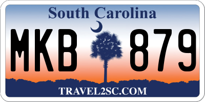 SC license plate MKB879