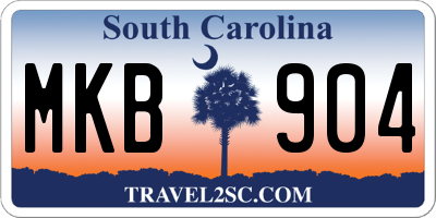 SC license plate MKB904
