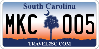 SC license plate MKC005
