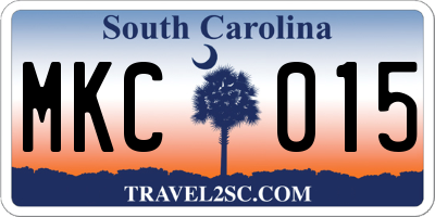 SC license plate MKC015