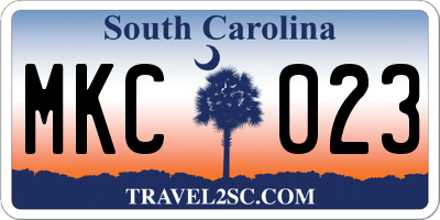SC license plate MKC023