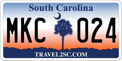 SC license plate MKC024