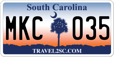 SC license plate MKC035