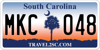 SC license plate MKC048