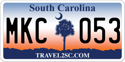 SC license plate MKC053