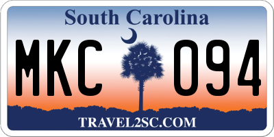 SC license plate MKC094