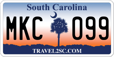 SC license plate MKC099