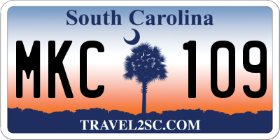 SC license plate MKC109