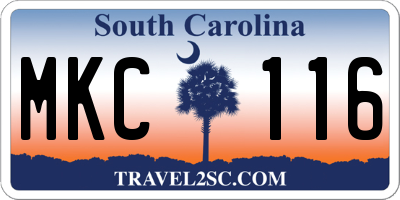 SC license plate MKC116