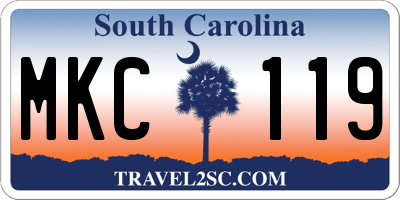 SC license plate MKC119