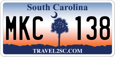 SC license plate MKC138