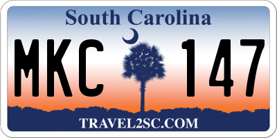 SC license plate MKC147