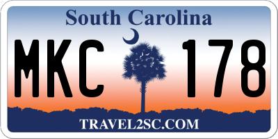 SC license plate MKC178