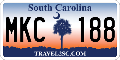 SC license plate MKC188
