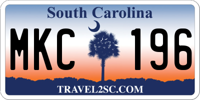 SC license plate MKC196