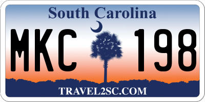 SC license plate MKC198