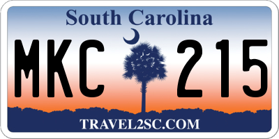 SC license plate MKC215